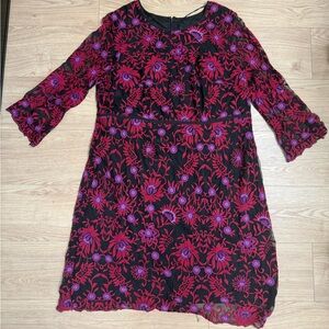 Adrianna Papell Floral A-line Dress
